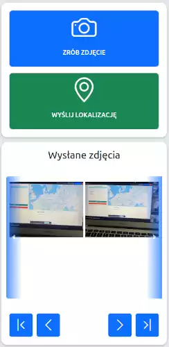 Zrzut ekranu - widok dzwoniącego w photoalert
